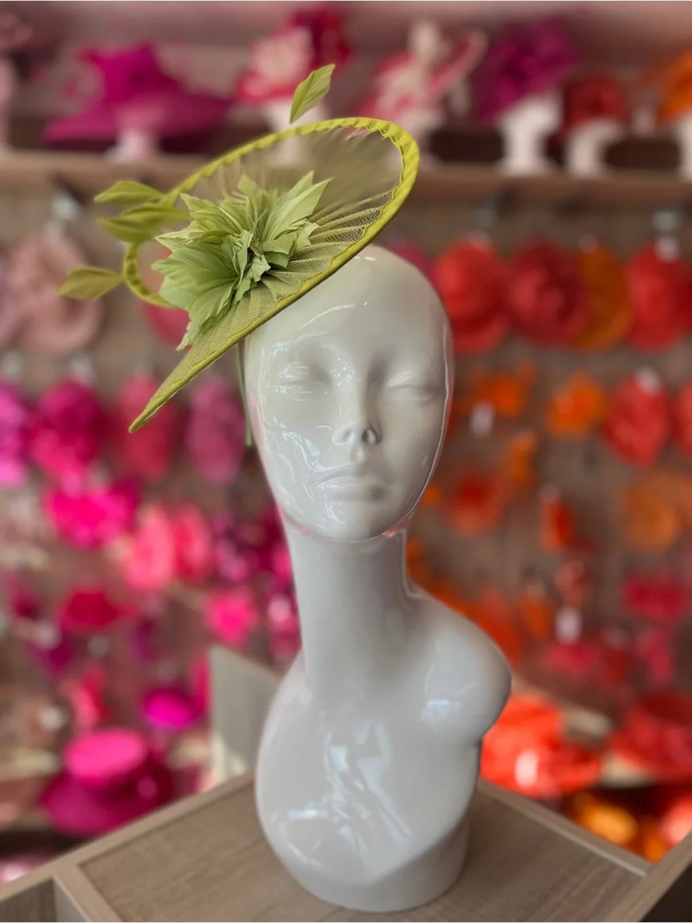 Chartreuse Lime Olive Army Jade Green Fascinator Headband from England!